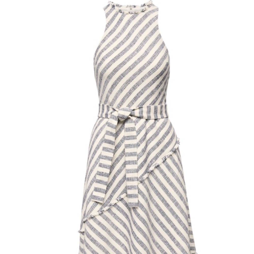 Tweed Asymmetrical fit and flare dress